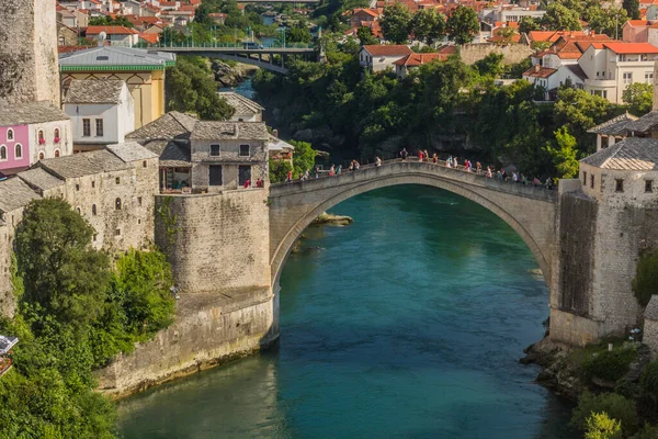 Mostar Bosnia Herzegovina Června 2019 Stari Most Starý Most Přes — Stock fotografie