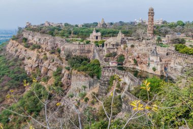 Chittorgarh 'daki Chittor Kalesi Manzarası, Rajasthan Eyaleti, Hindistan