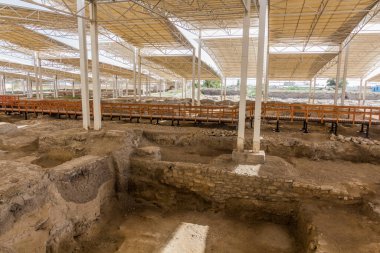 TARAZ, KAZAKHSTAN - 30 Mayıs 2018: Kazılar Taraz, Kazakistan 'daki Antik Yerleşim