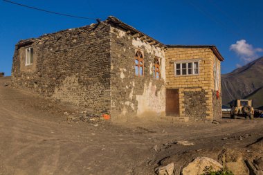 Azerbaycan 'ın Xinaliq (Khinalug) köyündeki ev