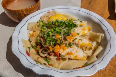 Balık beshbarmak, Aktau, Kazakistan 'da yemek.