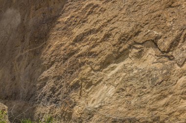 Gobustan Petroglyph rezervindeki antik kaya oymaları, Azerbaycan