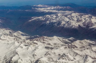 Kırgızistan 'daki Tian Shan dağlarının hava manzarası