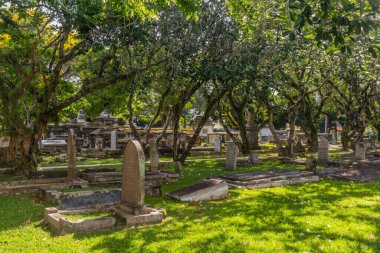 GEORGE TOWN, Malezya - 20 Mart 2018: George Town, Malezya 'daki Batı Karayolu Mezarlığı