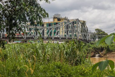 Truss kirişi Beaufort Köprüsü, Sabah, Malezya.