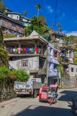 BANAUE, PHIPPINES - 21 HAZİRAN 2018: Luzon Adası 'ndaki Banaue Köyü, Filipinler