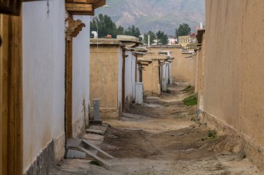 Xiahe kasabası sokakları, Gansu bölgesi, Çin