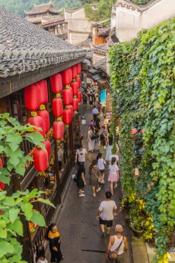 FENGHUANG, ÇİN - 13 Ağustos 2018: Fenghuang Antik Kenti, Hunan Bölgesi, Çin