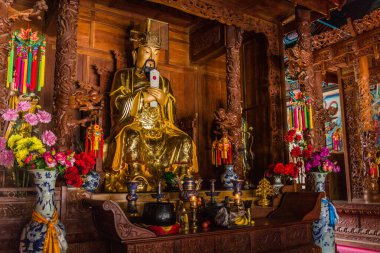 LANZHOU, ÇİN - 18 Ağustos 2018: Lanzhou, Gansu Eyaleti, Çin 'deki Baiyun (Beyaz Bulut) Taoist Tapınağı