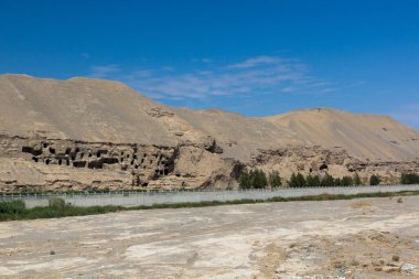 Dunhuang yakınlarındaki Mogao Grottoes, Gansu Eyaleti, Çin