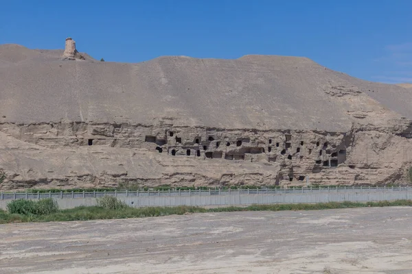 Grottes Mogao Près Dunhuang Province Gansu Chine — Photo