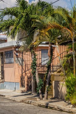 Dominik Cumhuriyeti 'nin başkenti Santo Domingo' da bir avuç içinde Noel süsleri.