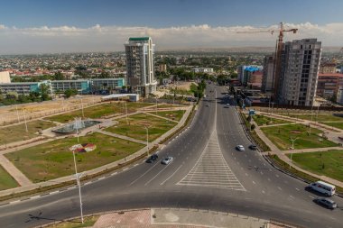 Khujand, Tacikistan 'ın Skyline manzarası