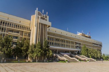 KHUJAND, TAJIKISTAN - 7 Mayıs 2018: Khujand Devlet Üniversitesi, Tacikistan
