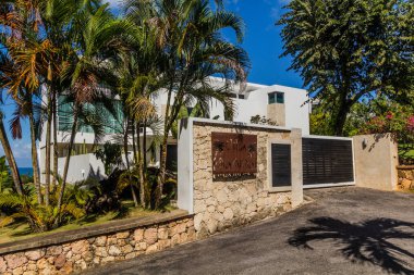 LAS TERRENAS, DOMINICAN Cumhuriyet - 4 ARALIK 2018: Villa MaMima Las Terrenas, Dominik Cumhuriyeti