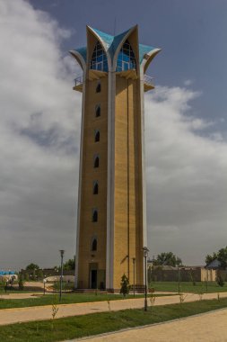 TARAZ, KAZAKHSTAN - 30 Mayıs 2018: Taraz, Kazakistan 'daki Dostluk Evi Kulesi