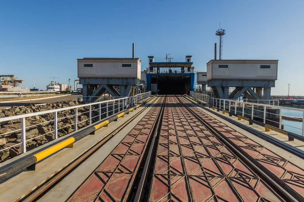 Ferry Ramp Aktau Port Kazakhstan — Stock Photo, Image