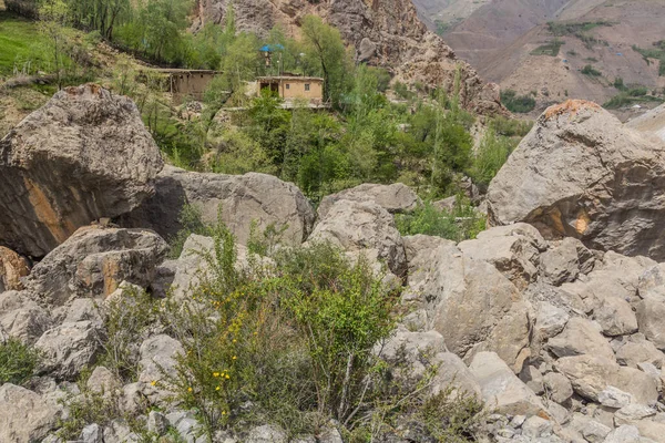 Pueblo Marguzor Haft Kul Las Montañas Fann Tayikistán —  Fotos de Stock