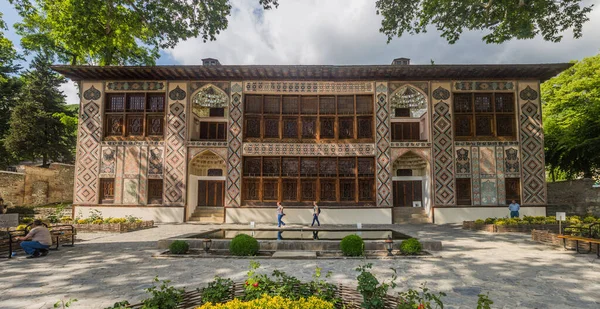 Sheki Azerbaijan Haziran 2018 Sheki Kalesinde Khanlar Sarayı Xan Sarayi — Stok fotoğraf