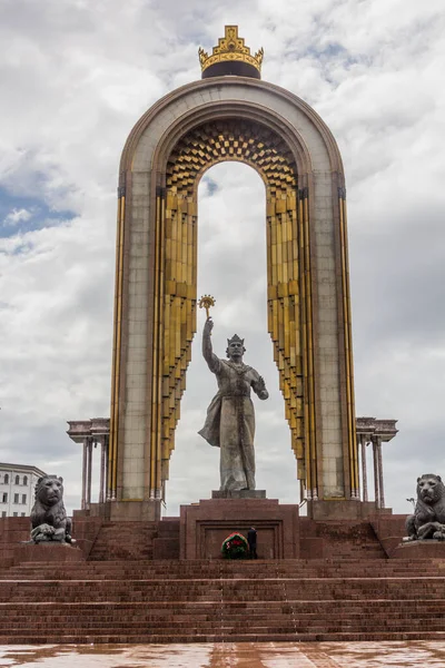 Dushanbe Tajikistan May 2018 Ismoil Somoni Monument Dushanbe Capital Tajikistan — ストック写真