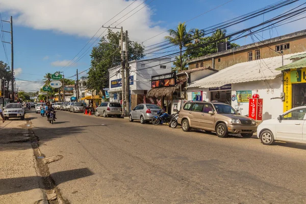 Cabarete Repubblica Dominicana Dicembre 2018 Strada Principale Cabarete Repubblica Dominicana — Foto Stock