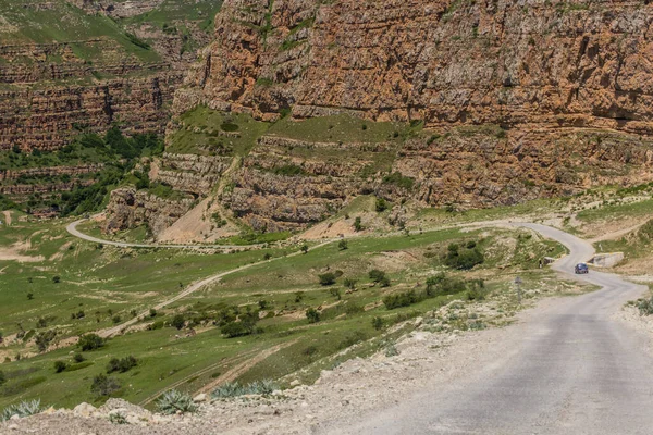 Droga Kanionie Rzeki Gudiyalchay Azerbejdżan — Zdjęcie stockowe