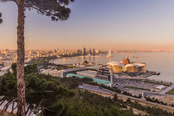 Aerial View Seaside Baku Azerbaijan — Stock Photo, Image