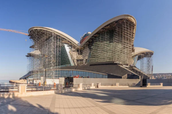 Баку Азербайджан Июня 2018 Года Строительная Площадка Caspian Waterfront Mall — стоковое фото