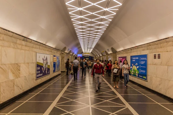 Baku Azerbaijan Junio 2018 Estación Metro Bakú Azerbaiyán — Foto de Stock