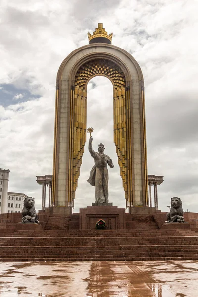 Monument Ismoil Somoni Douchanbé Capitale Tadjikistan — Photo
