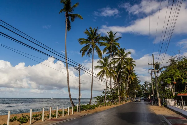 Pobřežní Silnice Las Terrenas Dominikánská Republika — Stock fotografie