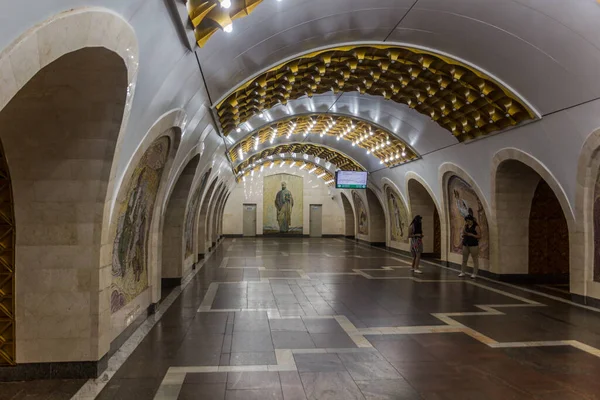 Baku Azerbaijan Haziran 2018 Bakü Azerbaycan Metro Stasyonu — Stok fotoğraf