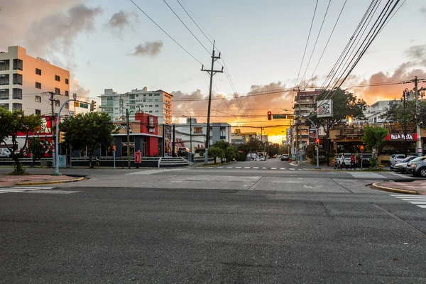 Santo Domingo Repubblica Dominicana Novembre 2018 Tramonto Viale Winston Churchil — Foto Stock