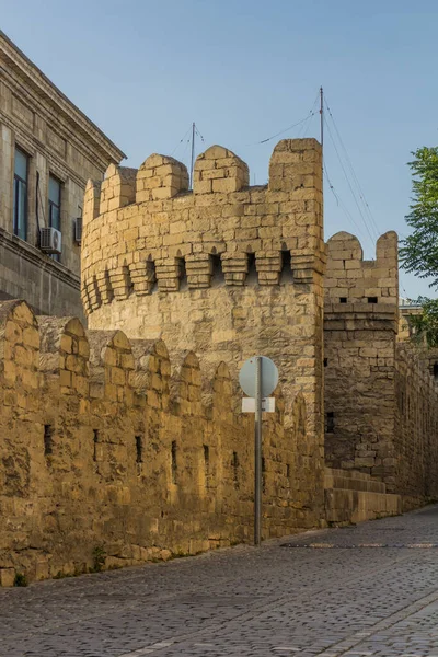 Opevňovací Zdi Starého Města Baku Ázerbájdžán — Stock fotografie