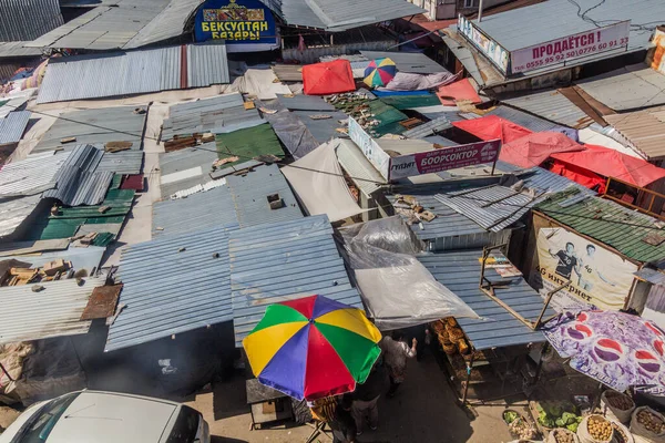 Osh Kyrgyzstan Mayo 2018 Vista Aérea Del Bazar Osh Kirguistán — Foto de Stock