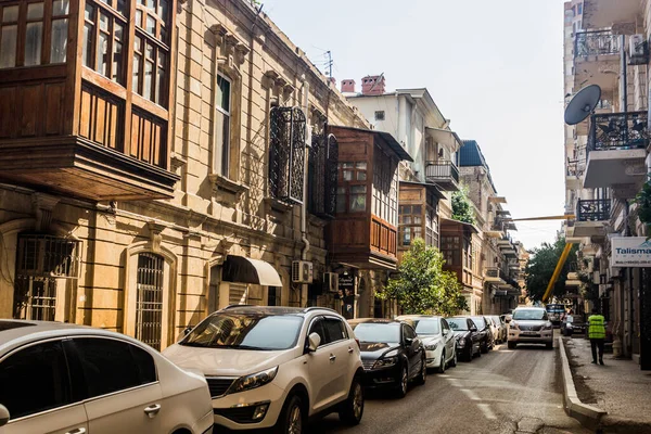 Baku Azerbaijan Haziran 2018 Bakü Azerbaycan Merkezindeki Dar Sokak — Stok fotoğraf