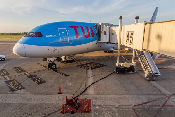 Puerto Plata Dominiska Republiken December 2018 Tui Airways Flygplan Vid — Stockfoto