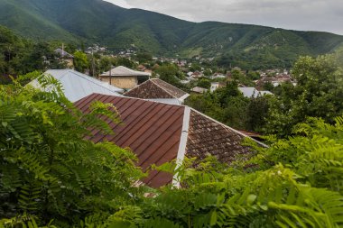 Sheki, Azerbaycan 'ın havadan görünüşü