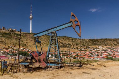 Bakü banliyölerindeki petrol kuyusu, Azerbaycan