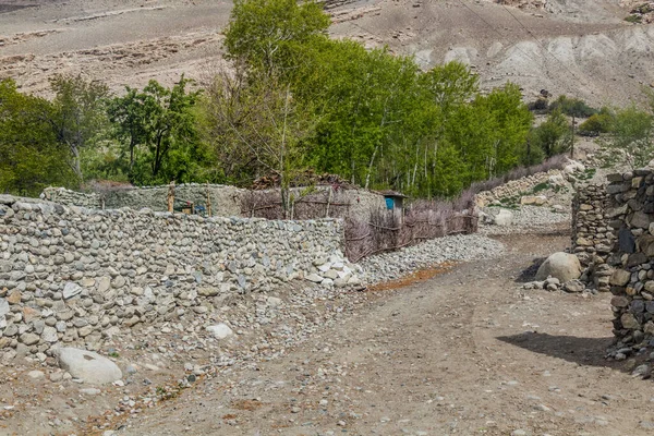 Wioska Langar Dolinie Wakhan Między Tadżykistanem Afganistanem — Zdjęcie stockowe