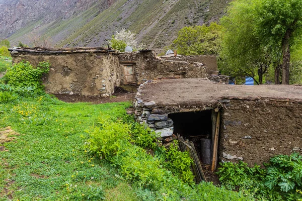 Wioska Jizev Jizeu Geisev Lub Jisev Górach Pamir Tadżykistan — Zdjęcie stockowe