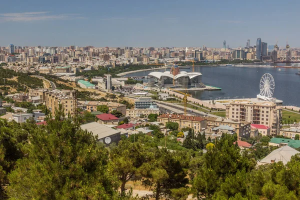 Luchtfoto Van Kust Bakoe Azerbeidzjan — Stockfoto