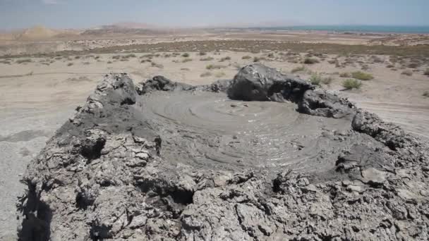 Schlammvulkan in Gobustan, Aserbaidschan — Stockvideo