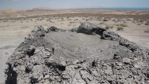 Schlammvulkan in Gobustan, Aserbaidschan — Stockvideo