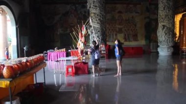 PENANG, Malezya - 21 Mart 2018: Penang, Malezya 'daki Kek Lok Si Budist Tapınağı