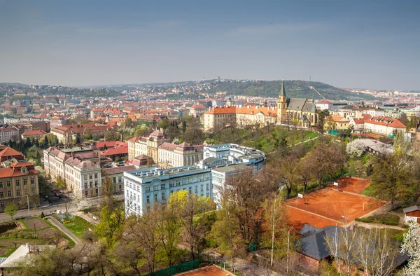 Letecký pohled na Prahu — Stock fotografie