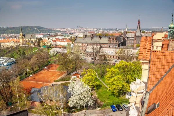 Flygfoto över Prag — Stockfoto