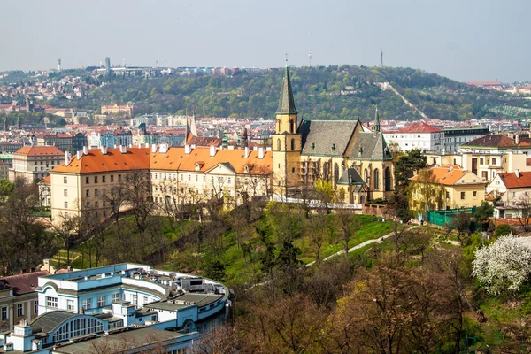 Flygfoto över Prag — Stockfoto