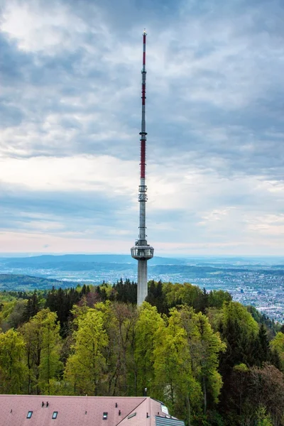 Radio tower at Uetliberg mountain — Stock Photo, Image