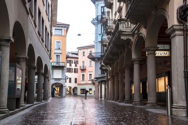 Lugano 城市中心的体系结构 — 图库照片